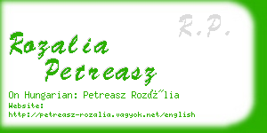 rozalia petreasz business card